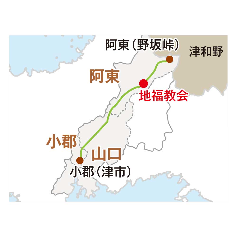 石州街道　地福協会MAP